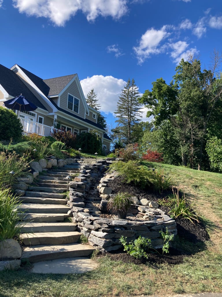 Completed residential steps and walkway