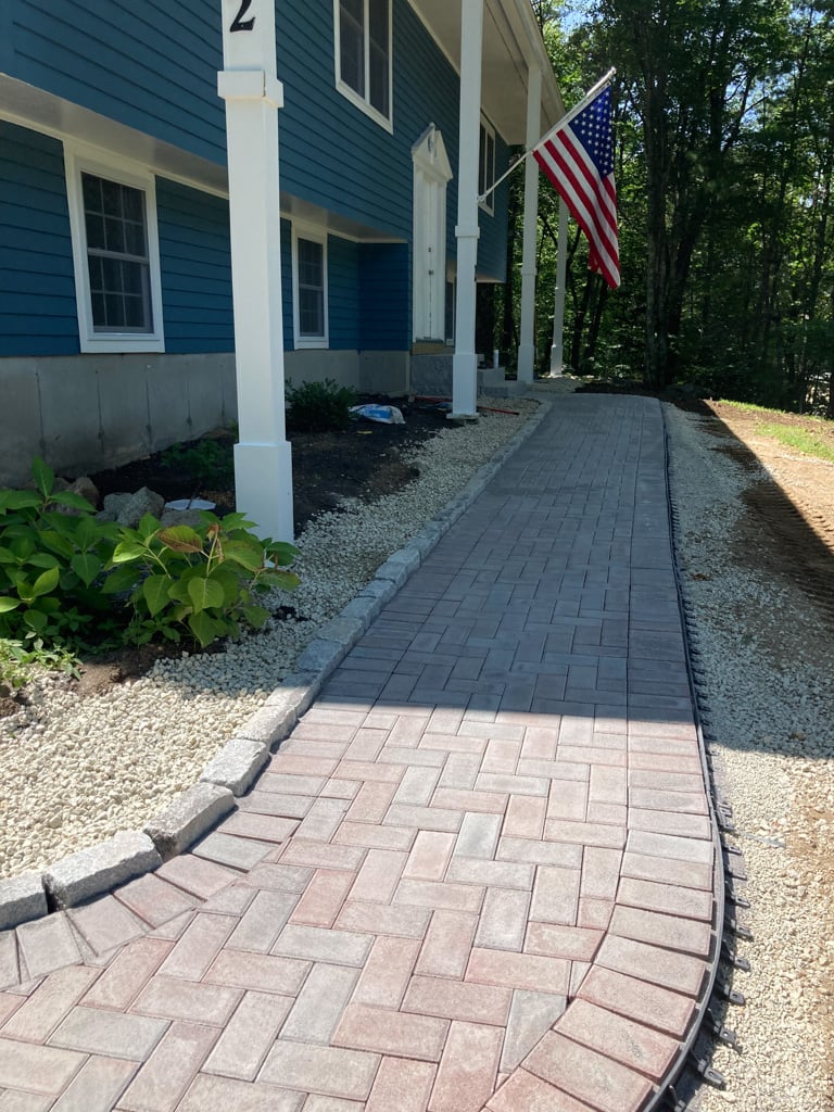 Completed residential steps and walkway