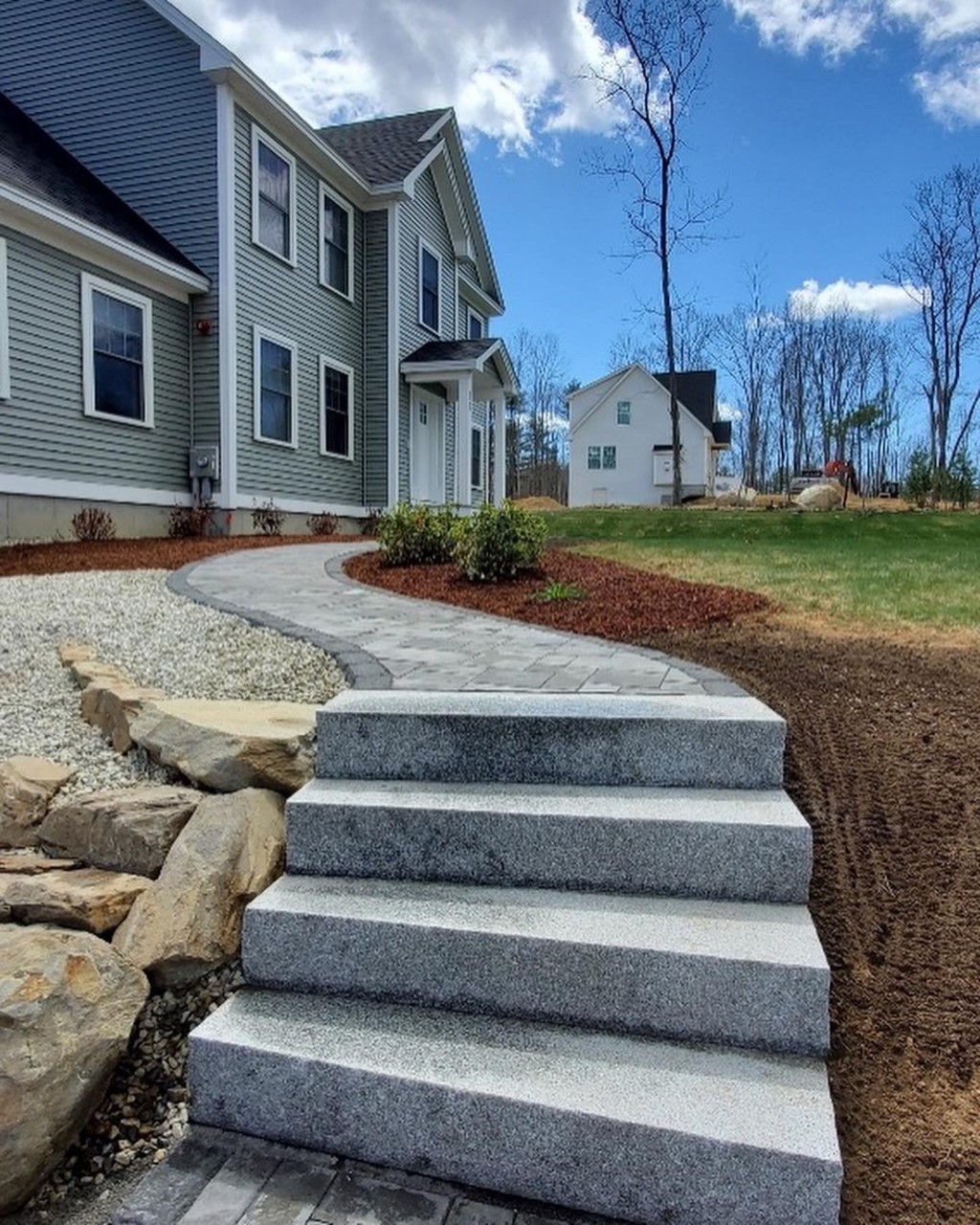 high qual granite steps and walkway